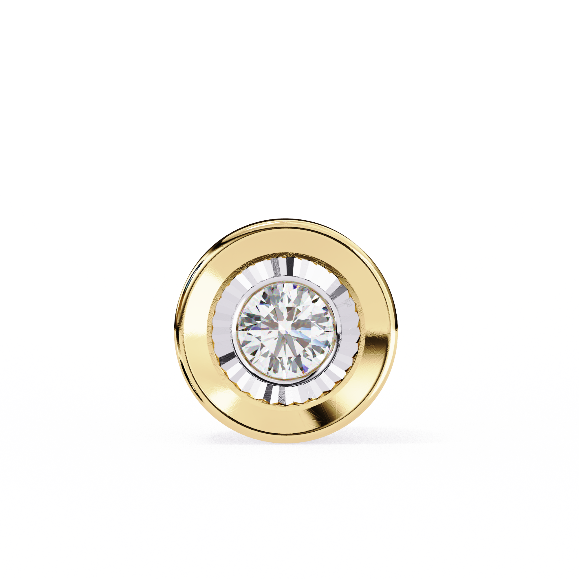 Solitairekart 0.26ct Bezel-Set Natural Diamond Solitaire Pendant-HI Color, VS-SI Clarity